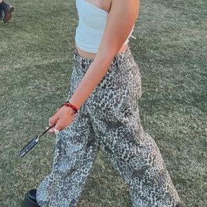 Jaded London Leopard Print Pants